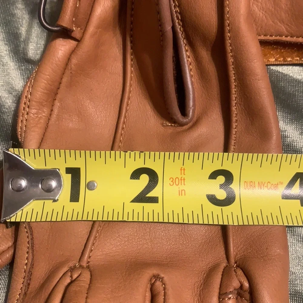 LEATHER GLOVES SZ LARGE MADE IN PAKISTAN CAMEL COGNAC GORGEOUS WHISKEY - Picture 15 of 16